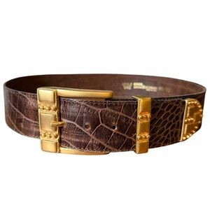 Rare Dana Buchman 1980’s wide leather belt NICE Rare Dana Buchman 1980 main image 3